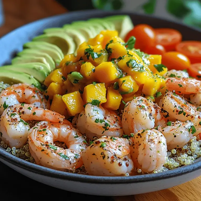 If you're in search of a dish that embodies the essence of tropical flavors while being both healthy and satisfying, look no further than Tropical Shrimp and Avocado Delight. This vibrant dish marries succulent shrimp with creamy avocado, a hearty base of quinoa, and a zesty mango salsa, creating a culinary experience that transports you to sun-soaked beaches. Not only is it visually stunning, but it also boasts a delightful array of flavors that appeal to the palate, making it an ideal choice for everything from casual gatherings to elegant dinner parties.