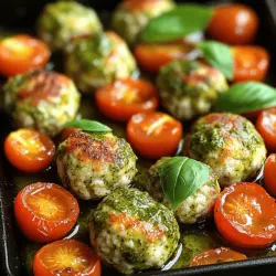 Pesto Baked Turkey Meatballs are not only a healthy option but also versatile enough to cater to various dietary lifestyles. Ground turkey serves as a lean protein alternative that everyone can enjoy, while the addition of basil pesto infuses each meatball with a depth of flavor that elevates them from ordinary to extraordinary. The bright, herbaceous notes of pesto complement the turkey perfectly, making every bite a delightful experience.