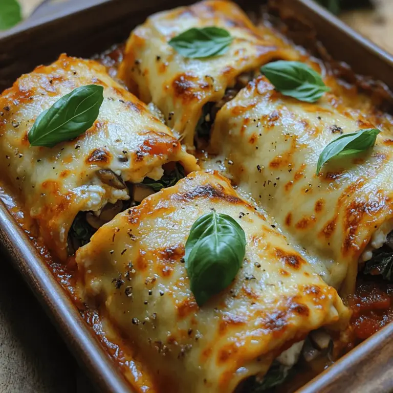 To truly appreciate the flavors and textures of Savory Mushroom and Spinach Lasagna Rolls, it is essential to explore the core ingredients that contribute to this dish's appeal. Each component plays a vital role in creating a harmonious balance of taste and nutrition.