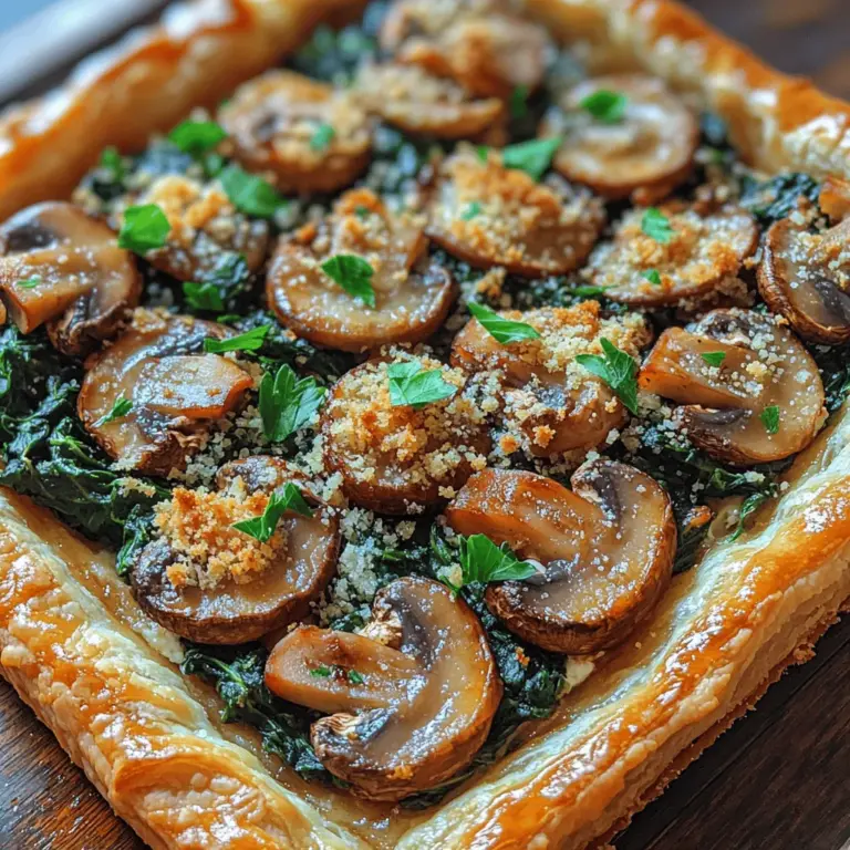 If you're looking for a dish that combines flavor, health benefits, and versatility, look no further than the Savory Mushroom and Spinach Tart. This delightful recipe brings together the earthy richness of mushrooms with the vibrant freshness of spinach, all enveloped in a flaky, golden crust. Whether you serve it for brunch, a dinner party, or a casual picnic, this tart is bound to impress your guests and satisfy your taste buds.