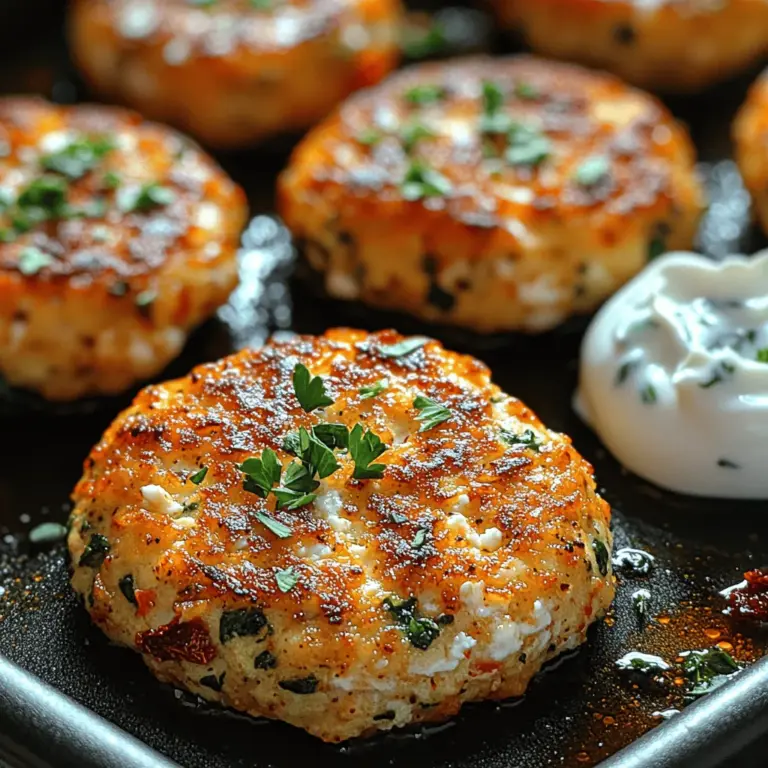 At the heart of our Mediterranean Bliss Chicken Patties is ground chicken, which serves as a lean protein source. Ground chicken is known for being a healthier alternative to traditional beef patties. It is low in fat and high in protein, making it a great choice for those looking to maintain a balanced diet. The versatility of ground chicken allows it to absorb flavors well, enhancing the overall taste of the dish. By incorporating spices and herbs with the chicken, you can create a savory base that pairs beautifully with the other ingredients.