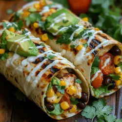 At the heart of the Zesty Southwest Grilled Chicken Wraps is chicken breast, a lean protein source that packs a nutritional punch. Chicken breast is known for being low in fat and high in protein, making it an ideal choice for those looking to maintain a healthy diet or build muscle. It is versatile and absorbs flavors well, which is essential for this recipe. Marinating the chicken before grilling infuses it with the zesty spices that define the Southwest theme, ensuring that each bite is bursting with flavor.