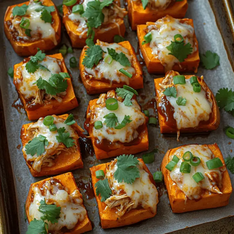 Are you searching for a mouthwatering appetizer or snack that will impress your guests at your next gathering? Look no further than savory BBQ chicken sweet potato bites! This delightful dish combines the hearty sweetness of roasted sweet potatoes with the smoky flavor of barbecue chicken, creating a perfect balance of taste and texture. Not only are these bites incredibly delicious, but they also offer a healthy twist that sets them apart from typical party snacks.