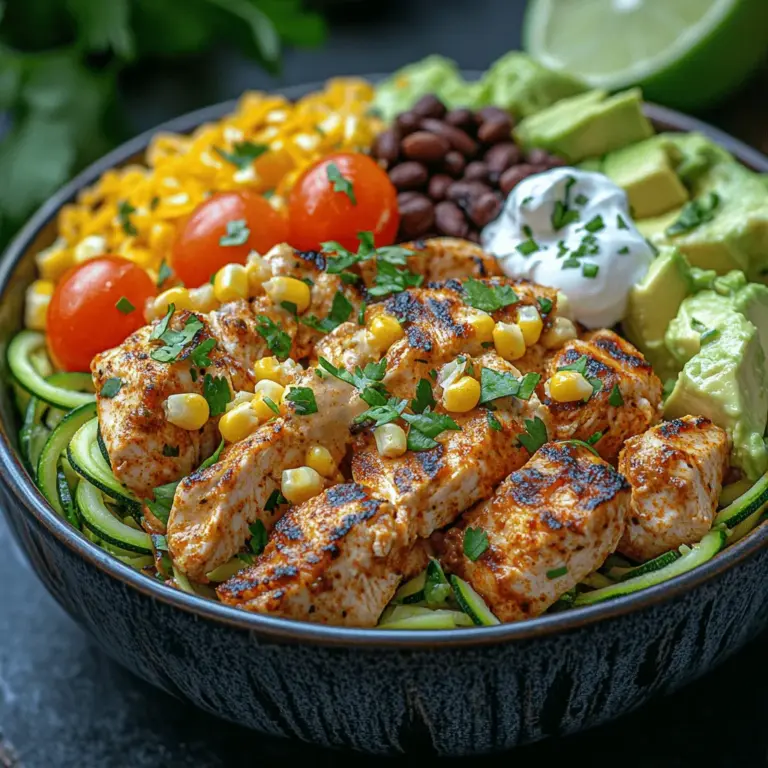 If you’re looking for a fresh and exciting way to enjoy tacos while keeping your meals healthy, Taco Chicken Zoodle Bowls are the answer. This vibrant dish takes all the classic flavors of a taco and reinvents them with a nutritious twist by using zucchini noodles—better known as zoodles—instead of traditional pasta or tortillas. With a combination of perfectly seasoned chicken, fresh vegetables, and a medley of spices, these bowls are not only delicious but also packed with nutrients.