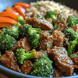 Welcome to the delightful world of stir-frying, where vibrant colors and comforting flavors come together in perfect harmony. Today, we are excited to share a recipe that embodies the essence of quick, satisfying meals: Savory Beef and Broccoli Delight. This dish has captured the hearts and palates of many, becoming a staple in both Asian cuisine and home kitchens around the globe. With tender strips of beef, crisp broccoli florets, and a rich, savory sauce, it is no wonder that this recipe is a favorite for busy weeknight dinners.