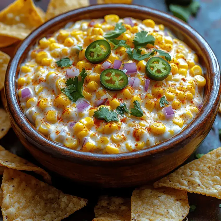 When it comes to appetizers that excite and delight, few dishes can compete with the irresistible charm of a well-made dip. The Zesty Spicy Corn Dip Delight is a shining example of this category, combining fresh ingredients and bold flavors to create a dish that is perfect for any occasion. Whether you’re hosting a lively game day gathering, a summer barbecue, or simply indulging in casual snacking at home, this dip is sure to impress your guests and leave them reaching for more.