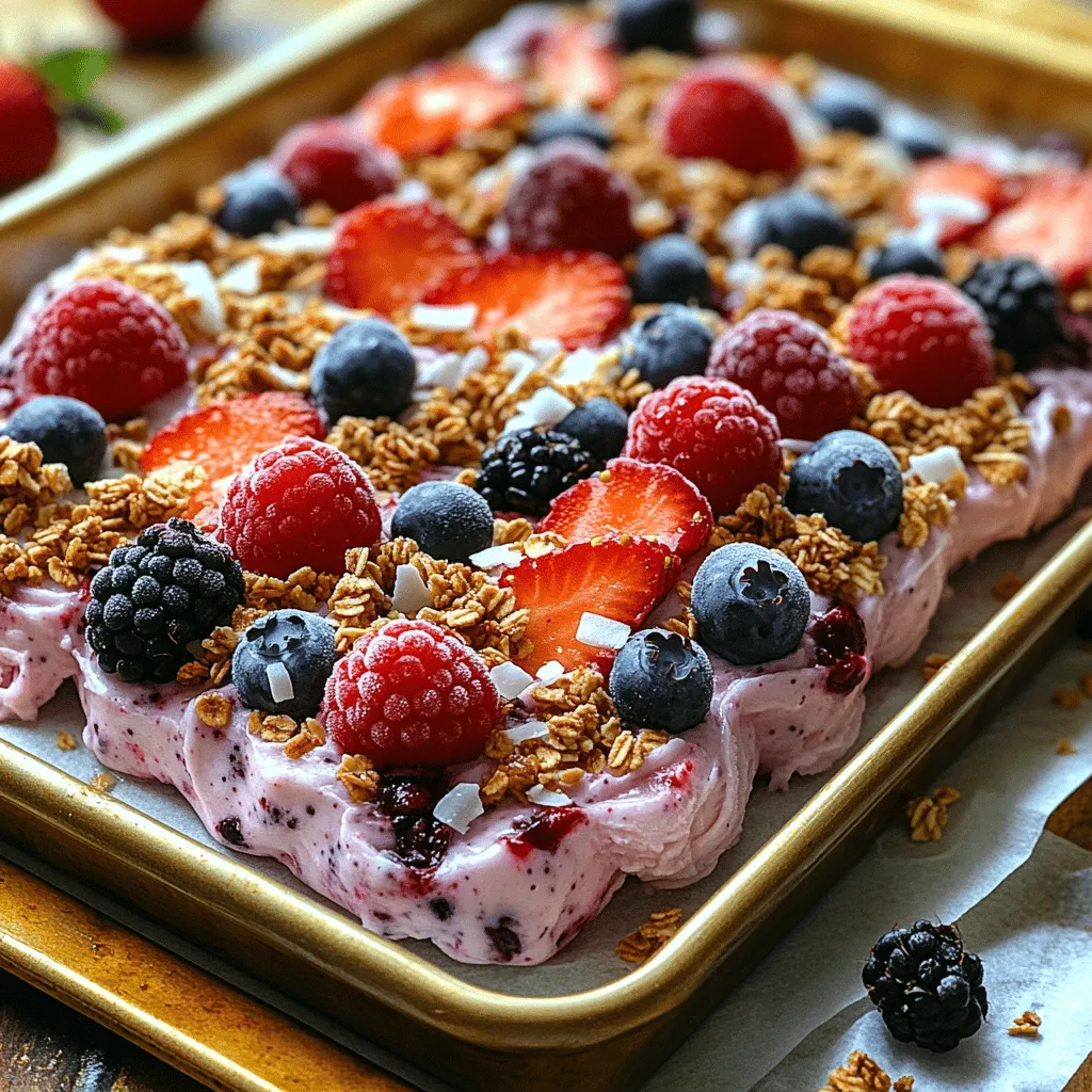To appreciate this delicious frozen treat fully, it's essential to understand the star ingredients that come together to make Berry Bliss Frozen Yogurt Bark so special. Let's take a closer look at each component and how it contributes to the overall flavor and health benefits of this delightful recipe.