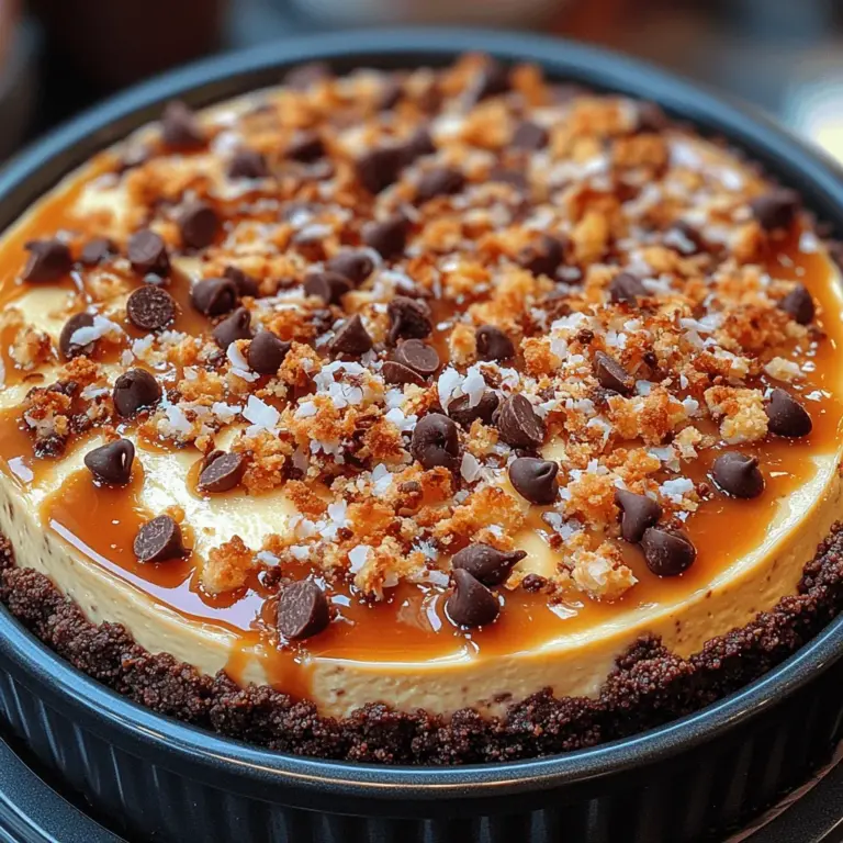 Cheesecakes have long held a beloved place in the hearts of dessert enthusiasts around the world. Their creamy texture and versatile flavor profiles make them a staple for any celebration or simply as a treat to indulge in after a long day. Among the myriad of cheesecake variations, the Samoa Cheesecake stands out, captivating taste buds with its unique combination of flavors inspired by the iconic Samoa cookie. This dessert is a delightful fusion of rich cream cheese, luscious chocolate, sweet caramel, and toasted coconut, creating an irresistible experience for anyone lucky enough to enjoy a slice.