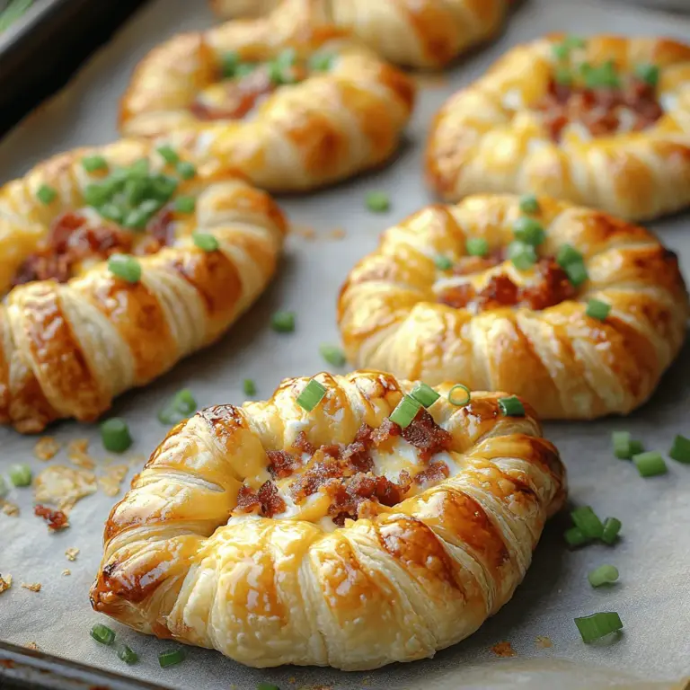 In the realm of savory snacks, few creations can rival the allure of a Cheesy Bacon Twist. This delectable pastry is an ideal companion for a variety of occasions—whether you are hosting a lively gathering, celebrating a game day with friends, or simply enjoying a cozy night in with family. The Cheesy Bacon Twist features a delightful combination of rich cream cheese, sharp cheddar, and crispy bacon, all enveloped in flaky puff pastry. The result is a mouthwatering treat that tantalizes the taste buds and leaves everyone reaching for seconds.