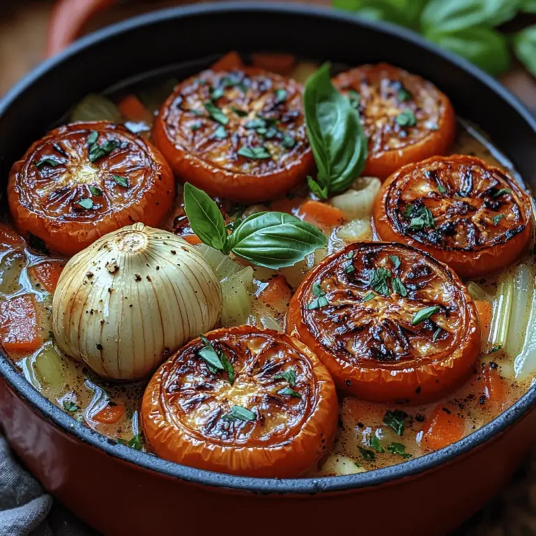 In the realm of comforting soups, few dishes can rival the warmth and satisfaction of a well-made tomato soup. This Savory Roasted Garlic Tomato Bliss recipe stands as a testament to the beauty of simplicity, marrying the rich flavors of roasted tomatoes with the aromatic essence of garlic and fresh herbs. The result is a velvety soup that not only warms the soul but also tantalizes the taste buds, making it an ideal choice for a cozy dinner or a nutritious lunch.