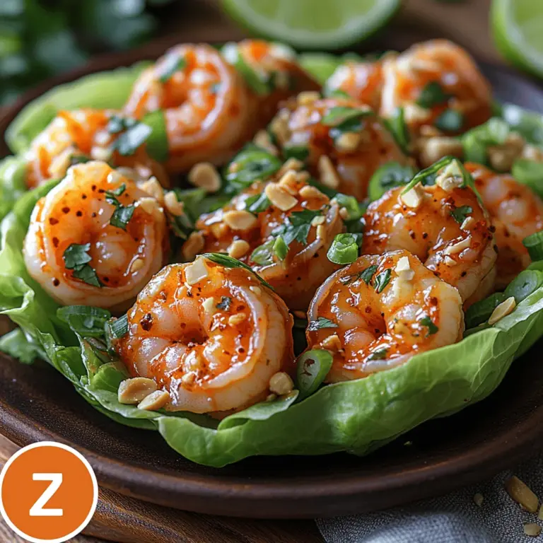 If you’re looking to spice up your culinary repertoire, Spicy Firecracker Shrimp Lettuce Cups are the perfect dish to try. This vibrant recipe combines succulent shrimp with a fiery and flavorful marinade, all tucked into crisp lettuce leaves, creating a delightful balance of textures and tastes. The crunch of the lettuce juxtaposed with the tender, spicy shrimp provides a refreshing yet satisfying bite, making it a fantastic option for various occasions—be it as an appetizer for your next dinner party, a light meal during the week, or a fun addition to a casual gathering with friends.
