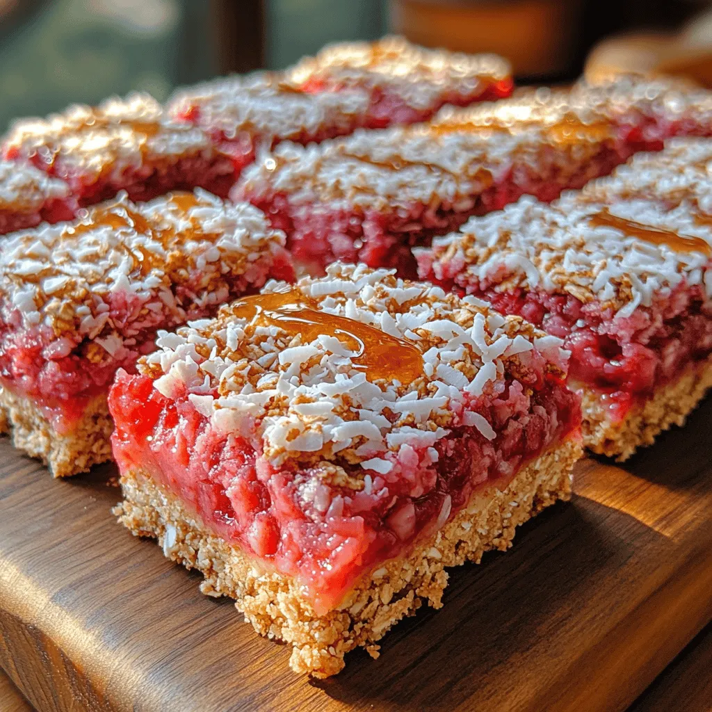 Welcome to the delightful world of Raspberry Coconut Ribbon Bars, a treat that seamlessly blends the tartness of fresh raspberries with the rich creaminess of coconut. These bars are not only visually appealing with their vibrant red and creamy white layers, but they also deliver a satisfying combination of flavors and textures that are sure to delight your taste buds. Whether you’re looking for a healthy snack, an indulgent dessert, or a nutritious addition to your lunchbox, Raspberry Coconut Ribbon Bars are a versatile option that fits the bill.
