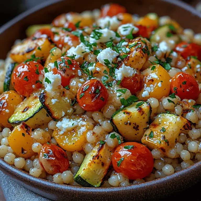 The Chilled Roasted Veggie Couscous Delight stands out as a vibrant and flavorful dish that is perfect for any gathering or as a light meal during warmer months. With its colorful array of roasted vegetables and fluffy couscous, this dish is not only visually appealing but also bursting with fresh, wholesome flavors. It’s a delightful option for anyone looking to enjoy a healthy yet satisfying meal that can be prepared ahead of time.