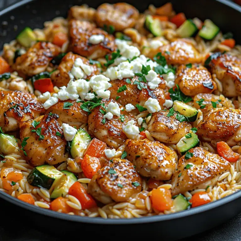 In the realm of Mediterranean cuisine, few dishes offer the vibrant flavors and wholesome ingredients that define the region quite like Greek Chicken Orzo Skillet. This dish is a celebration of the sun-drenched landscapes of Greece, where fresh vegetables, aromatic herbs, and high-quality olive oil come together to create a meal that is both nourishing and satisfying. The Greek Chicken Orzo Skillet is not just a culinary delight but also a reflection of the Mediterranean lifestyle, which emphasizes food that is not only delicious but also healthful.