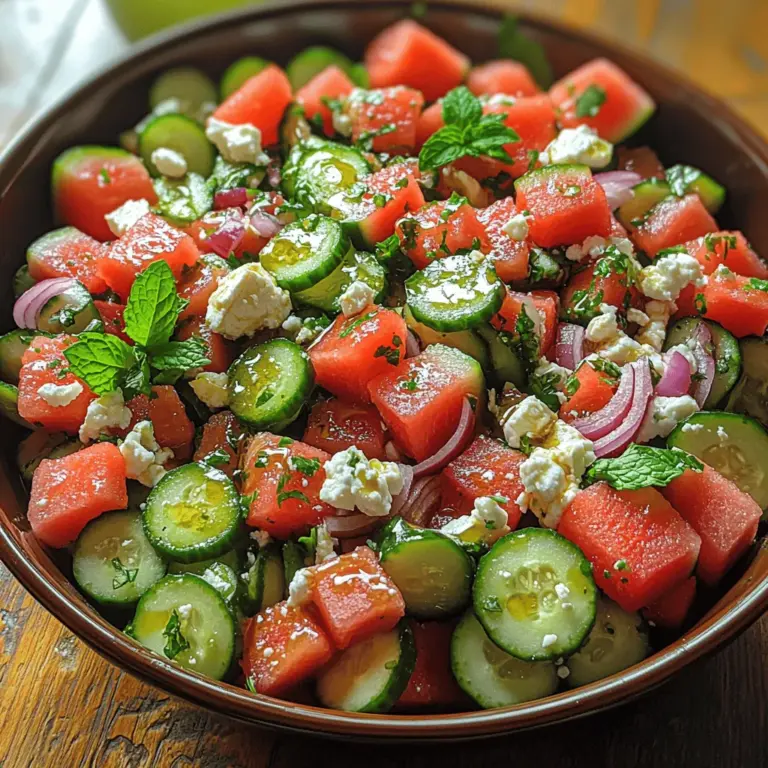 As the warm sun shines and the days grow longer, summer brings with it an abundance of fresh produce, making it the perfect season for vibrant salads. Among the many delightful options, the Watermelon Cucumber Feta Salad stands out as a refreshing choice that embodies the essence of summer. This salad not only tantalizes the taste buds with its sweet and savory combination but also provides a burst of hydration and nutrition.