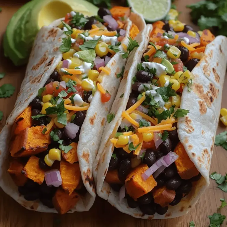 In the realm of comfort food, there are few dishes that evoke the same warmth and satisfaction as a well-crafted burrito. The "Sweet Potato & Black Bean Burrito Bliss" is a delightful fusion of flavors and textures that not only satiates hunger but also nourishes the body. This wholesome dish is perfect for a cozy dinner or a satisfying lunch, and it caters to both vegetarians and meat-lovers alike with its hearty ingredients.