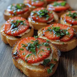 When it comes to appetizers, few things can rival the charm and flavor of a well-crafted crostini. The Basil Strawberry Crostini is a stunning example of how sweet and savory elements can harmoniously blend to create a dish that is not only delicious but also visually appealing. This delightful recipe is perfect for various occasions, whether you are hosting a casual gathering, enjoying a picnic in the park, or simply looking for a satisfying snack to elevate your day.