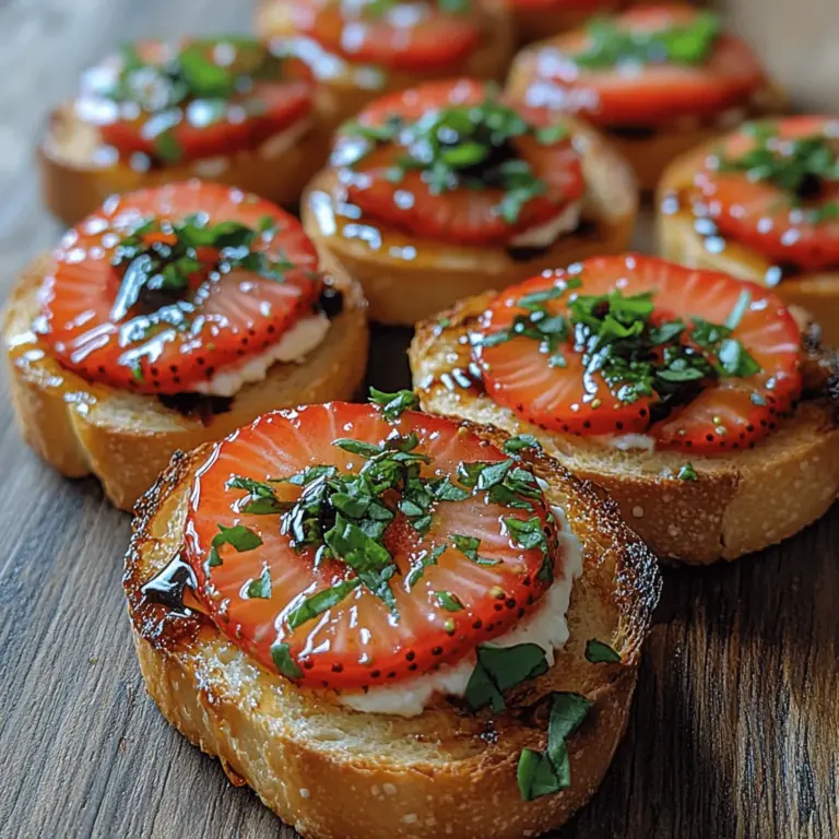 When it comes to appetizers, few things can rival the charm and flavor of a well-crafted crostini. The Basil Strawberry Crostini is a stunning example of how sweet and savory elements can harmoniously blend to create a dish that is not only delicious but also visually appealing. This delightful recipe is perfect for various occasions, whether you are hosting a casual gathering, enjoying a picnic in the park, or simply looking for a satisfying snack to elevate your day.