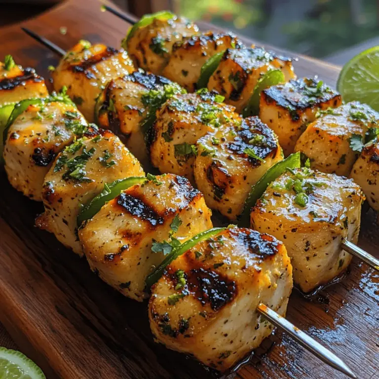 Coconut Lime Chicken Skewers bring together the best of both worlds: they are easy to prepare and packed with bright, vibrant flavors that make them incredibly satisfying. The tropical notes of coconut and lime create a refreshing experience that transports you straight to a beachside paradise, whether you're grilling in your backyard or cooking in your kitchen.