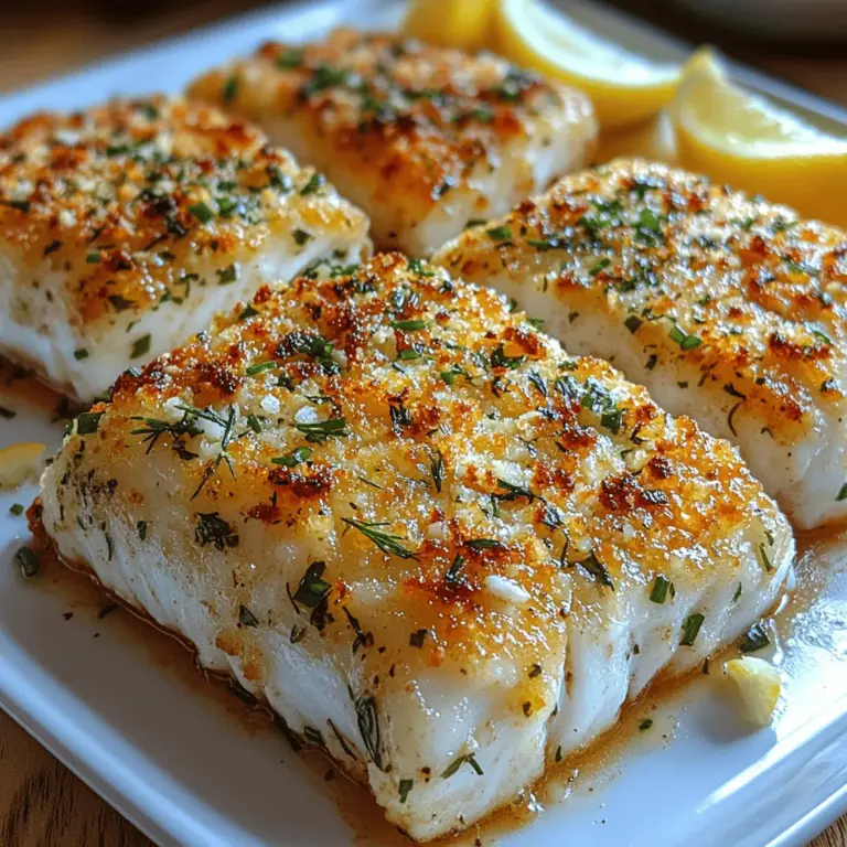 Herb Crusted Baked Cod is a culinary delight that marries the delicate flavors of fresh fish with a vibrant, aromatic herb crust. This dish not only showcases the light, flaky texture of cod but also elevates it with a savory blend of herbs and spices, ensuring each bite is bursting with flavor. Whether you are looking for a quick weeknight dinner that impresses or a dish worthy of a special occasion, this recipe ticks all the boxes.