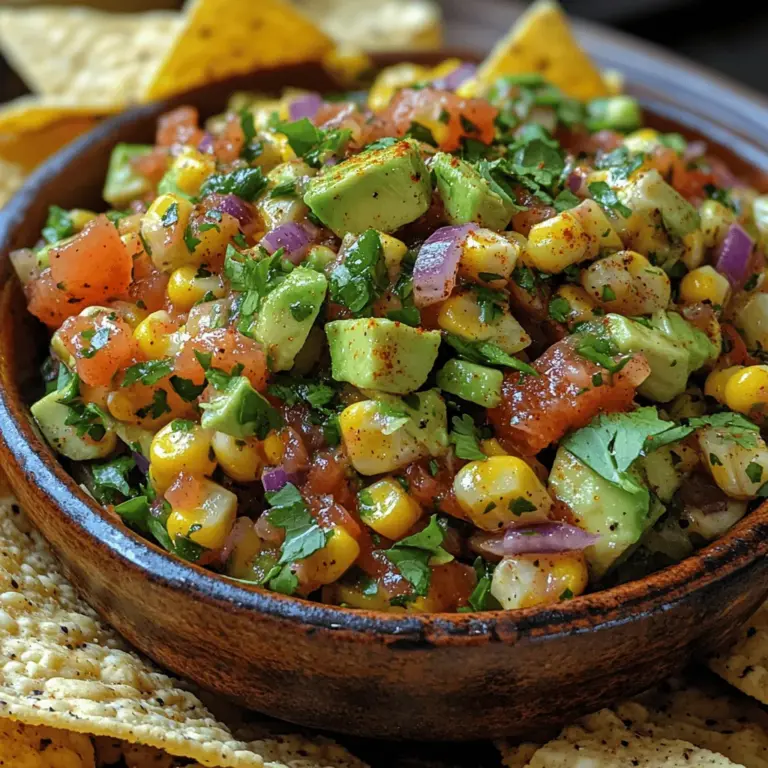 Salsas have become an essential component in many cuisines around the world, celebrated for their vibrant flavors and refreshing ingredients. One standout recipe that embodies the essence of freshness and taste is the Roasted Corn Avocado Salsa Delight. This dish is a beautiful medley of roasted corn, creamy avocado, and colorful vegetables, creating a tantalizing celebration of flavor and texture that is sure to impress at any gathering or meal.