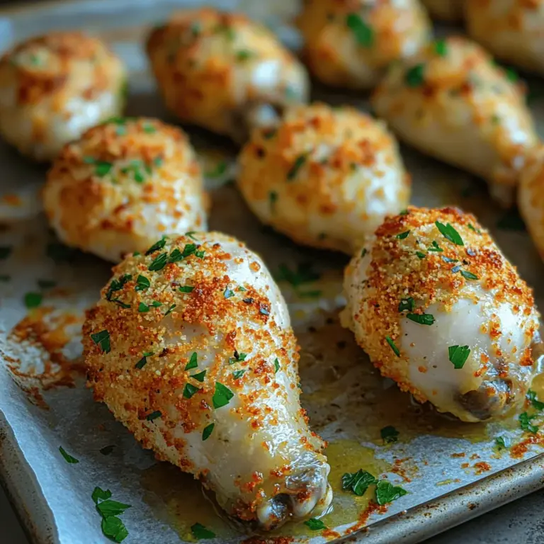 If you’re searching for a deliciously satisfying meal that doesn’t require hours in the kitchen, look no further than Crispy Parmesan Herb Baked Chicken Drumsticks. These succulent chicken pieces are not only easy to prepare but also deliver a delightful crunch with every bite. The combination of crispy skin, rich flavors, and aromatic herbs makes this recipe a standout choice for weeknight dinners, family gatherings, or even meal prep.