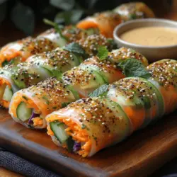 If you're seeking a fresh, healthy, and visually striking dish that appeals to both the eye and the palate, look no further than Sunny Citrus Veggie Rolls. These vibrant rolls are not only a feast for the senses but also a versatile addition to your culinary repertoire. They can serve as delightful appetizers at your next gathering, nutritious snacks for a midday pick-me-up, or light meals that leave you feeling satisfied without the heaviness.