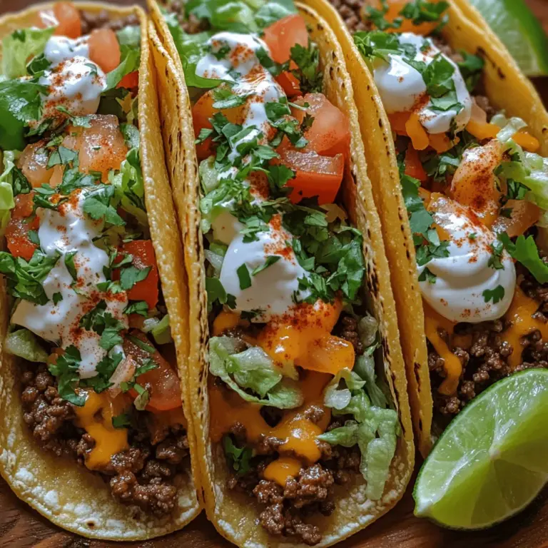 To truly appreciate Savory Fiesta Beef Tacos, it’s essential to understand the key components that come together to create this mouthwatering dish. Each ingredient plays a vital role, contributing to the overall flavor and texture of the tacos. Here’s a closer look at what you’ll need to bring these tacos to life.