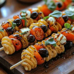 Chilled Italian pasta skewers are the epitome of summer dining, offering a delightful combination of taste, texture, and visual appeal. These skewers are not only a feast for the eyes but also a versatile dish that can elevate any occasion, whether it’s a sun-soaked picnic, a lively backyard barbecue, or a casual family dinner. With their vibrant Mediterranean flavors, these skewers are bound to impress friends and family alike. The combination of fresh ingredients, al dente pasta, and aromatic herbs creates a refreshing dish that is as enjoyable to eat as it is to prepare.