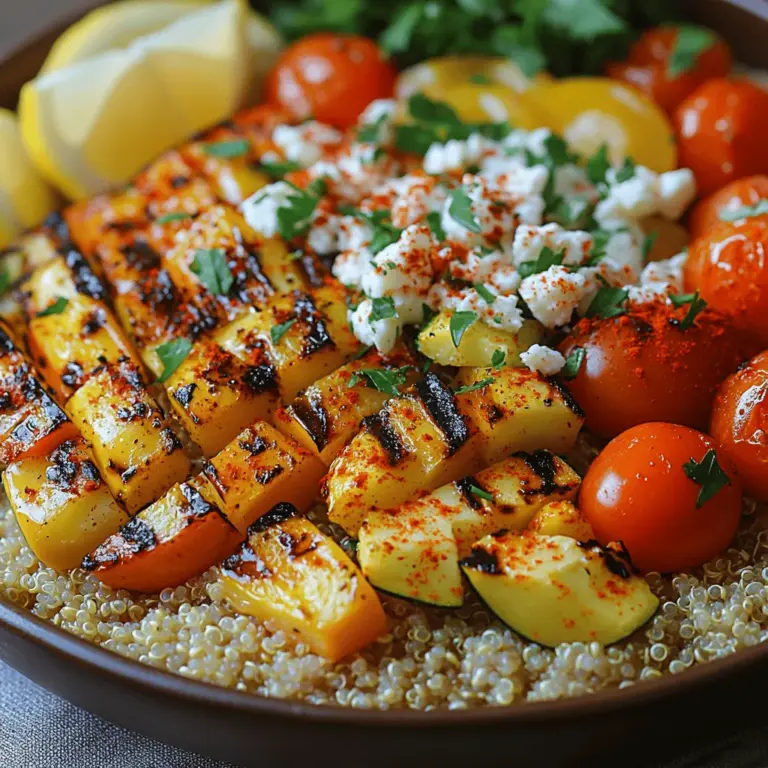 In a world where healthy eating is becoming increasingly important, Grilled Veggie Quinoa Bowls stand out as a delicious and nutritious meal option that can please a variety of dietary preferences. These bowls not only bring a vibrant burst of colors to your table but are also packed with essential nutrients that promote overall well-being. The combination of quinoa and grilled vegetables creates a satisfying dish that is both filling and light, making it perfect for lunch, dinner, or even meal prep for the week ahead.