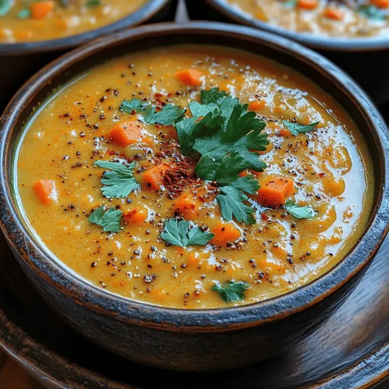Welcome to a culinary adventure that promises to envelop you in warmth and comfort—the Exotic Carrot Ginger Coconut Soup. This vibrant dish is a harmonious blend of fresh carrots, zesty ginger, and creamy coconut, creating a symphony of flavors that will tantalize your taste buds. The unique combination of these ingredients not only results in a deliciously aromatic soup but also serves up a host of health benefits that make it a standout choice for any meal.