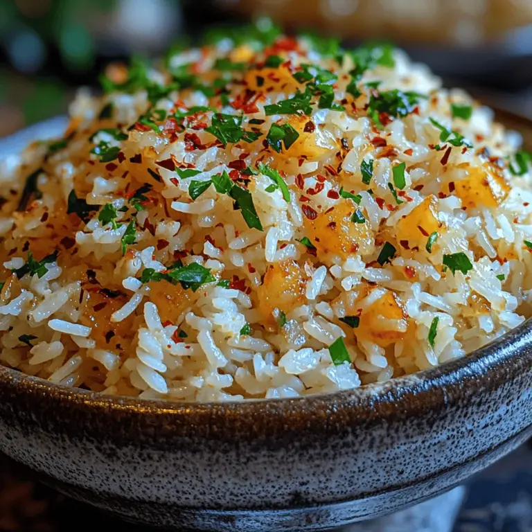 Garlic Parmesan Rice is a delightful culinary creation that combines the aromatic allure of garlic with the rich, nutty flavor of Parmesan cheese. This dish is not only a perfect accompaniment to many main courses but also stands out on its own as a satisfying light meal. The marriage of these flavors elevates this rice dish into something extraordinary, making it a favorite among food lovers.