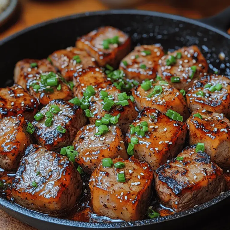 Searing steak bites is a crucial step in preparing Sweet & Savory Honey Garlic Steak Bites, as it creates a delicious crust that enhances both flavor and texture. To achieve that perfect crust, start by using a heavy-bottomed skillet or cast iron pan, as these materials retain heat well and provide an even cooking surface.