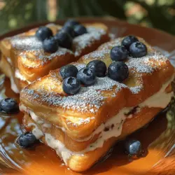 French toast is a beloved breakfast staple that brings warmth and comfort to the morning routine. Its soft, custardy texture and golden-brown exterior make it a favorite for many, whether enjoyed at a cozy café or whipped up in the comfort of home. Among the myriad of ways to enjoy this classic dish, the Berry Bliss French Toast stands out with its delightful twist. This recipe combines rich cream cheese and fresh blueberries, creating a flavor explosion that is both indulgent and refreshing. Not only does this dish satisfy the palate, but it also embodies the joy of homemade breakfasts, where quality ingredients shine through.