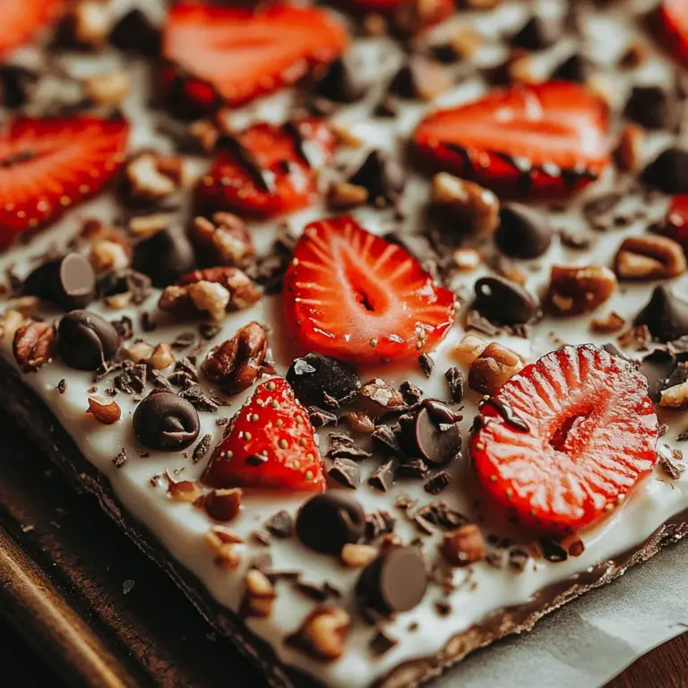 If you're searching for a guilt-free dessert that satisfies your sweet tooth while keeping health in check, look no further than Chocolate Strawberry Greek Yogurt Bark. This delightful treat combines the creamy richness of Greek yogurt with the natural sweetness of fresh strawberries and the indulgent flavor of chocolate. It's a dessert that stands out not only for its vibrant colors but also for its health benefits, making it a perfect choice for family gatherings, snack time, or even as a nutritious indulgence after a workout.
