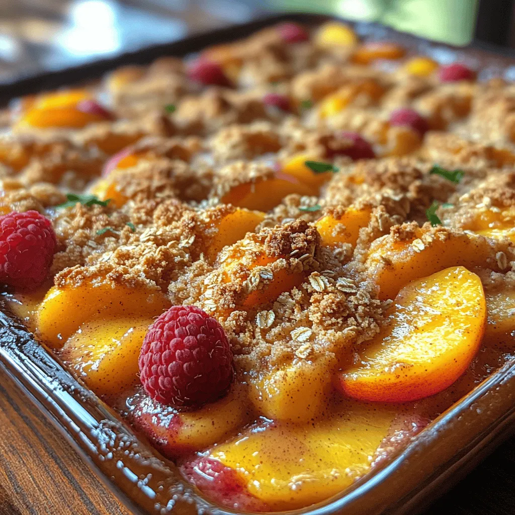 As the sun shines brighter and the days grow longer, summer offers a delightful bounty of fresh produce that invites us to indulge in vibrant flavors and comforting textures. Among the myriad of seasonal treats, a Peach Raspberry Crumble stands out as a quintessential dessert that perfectly encapsulates the essence of summer. This dessert is not just a feast for the taste buds; it is a celebration of the luscious fruits that fill our markets during this time of year.