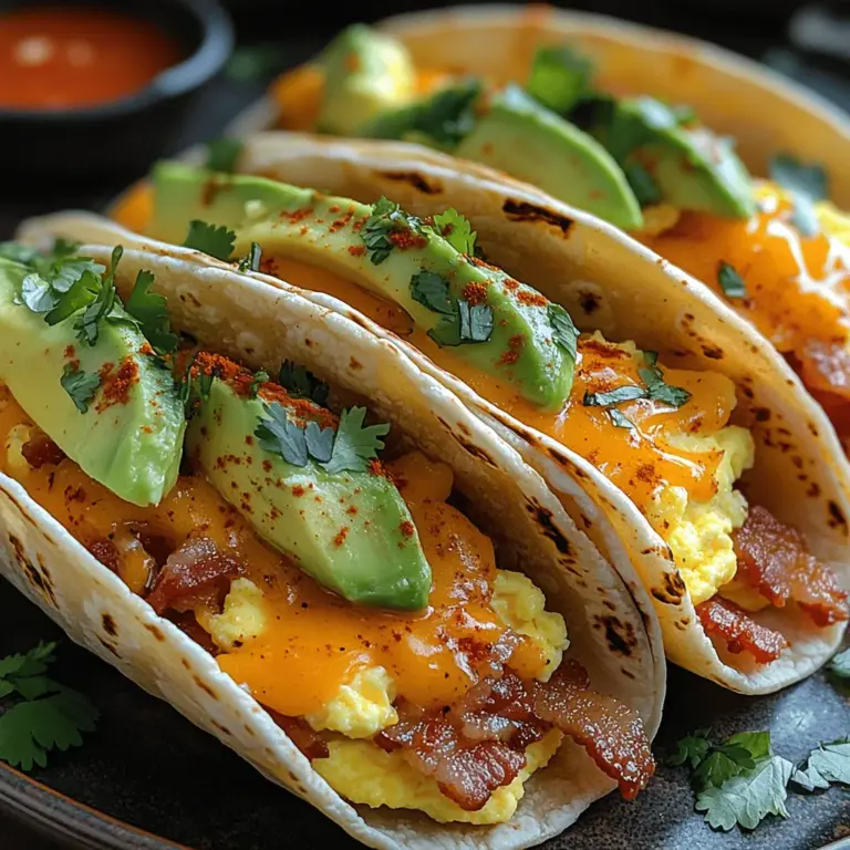 At the heart of any great breakfast taco are the star ingredients: eggs and bacon. These two components harmoniously blend to create a delightful flavor profile that satisfies the palate. Eggs are not only rich in protein, but they also contain essential vitamins and minerals, including vitamin D, B12, and selenium. Their creamy texture when scrambled adds a comforting element to the tacos.