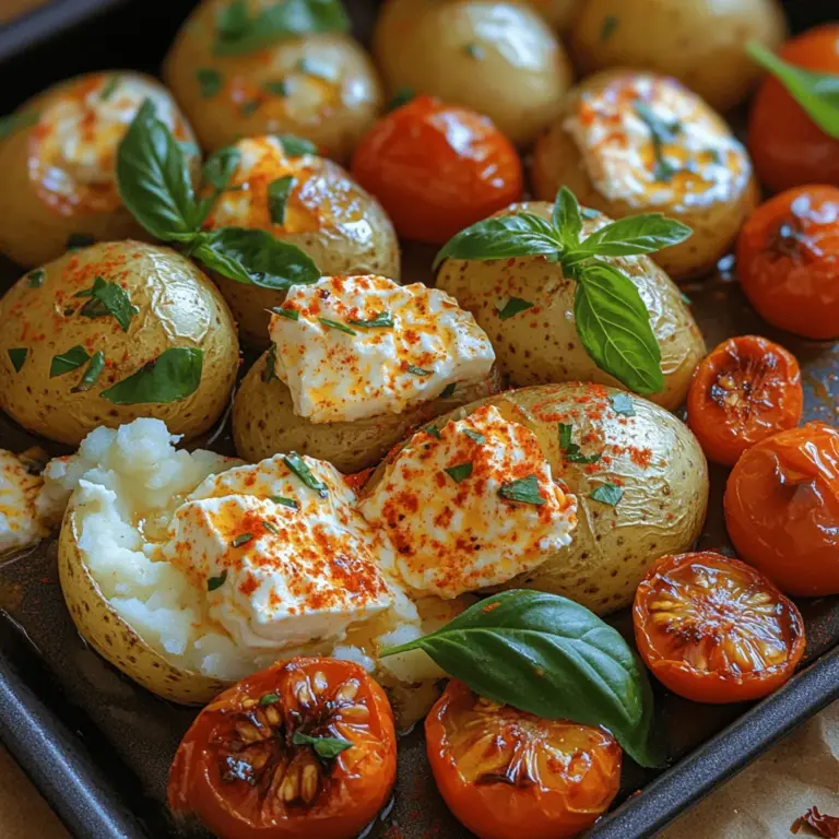 In recent years, baked feta dishes have surged in popularity, capturing the hearts and palates of home cooks and food enthusiasts alike. The simple combination of creamy feta cheese with an array of fresh ingredients creates a dish that is not only visually appealing but also bursting with flavor. One standout recipe that embodies this trend is Baked Feta Potatoes. This comforting and savory side dish marries the rich, creamy texture of feta with the soft, buttery goodness of roasted Yukon Gold potatoes, complemented by the sweetness of roasted cherry tomatoes.