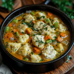 There’s something inherently heartwarming about a steaming bowl of chicken and dumplings. This quintessential comfort food has earned its place in American cuisine, cherished for its ability to bring families together around the dinner table, particularly during the chilly months when warmth is not just desired but necessary. The aroma of savory chicken stew mingling with the soft, pillowy dumplings evokes a sense of nostalgia, often reminding us of family gatherings, Sunday dinners, and the love that goes into home-cooked meals.