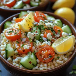 Discover the vibrant and refreshing world of Lemony Herb-Infused Couscous Delight Bowls, a dish that perfectly marries the zesty brightness of lemon with the earthy tones of fresh herbs. This delightful recipe isn't just a simple meal; it represents a harmonious balance of flavors and textures that can elevate any dining experience. With its bright colors and fresh taste, this dish can serve as either a satisfying main course or a flavorful side, making it a versatile addition to your culinary repertoire.