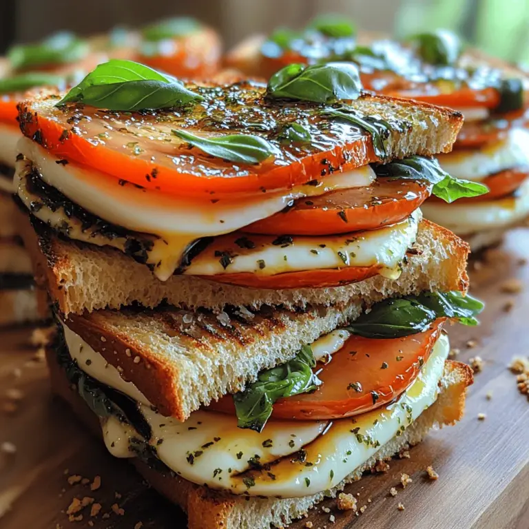 Delve into the vibrant flavors of summer with our Heavenly Tomato Basil Delight Sandwiches. Perfectly combining the freshness of heirloom tomatoes, aromatic basil, and creamy mozzarella, this sandwich is a celebration of simple yet exquisite ingredients. Each bite offers a burst of flavor that transports you to sun-drenched gardens and bustling farmers' markets. Whether you’re enjoying a leisurely lunch or hosting a summer gathering, this recipe is bound to impress. In this article, we will explore the ingredients, the step-by-step process to create these delightful sandwiches, and the culinary significance of each component.