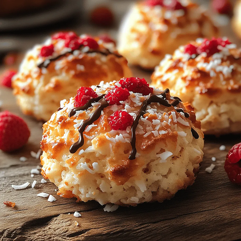 Macaroons have long been a cherished treat, celebrated for their delightful texture and sweet flavor. These small, chewy confections, primarily made from shredded coconut, have earned a special place in the hearts of dessert lovers around the world. Their popularity has surged in recent years, thanks in part to the rise of gluten-free and naturally sweet options that appeal to a wide audience. Today, we introduce a unique twist to the traditional coconut macaroon: the Raspberry Coconut Macaroon. This refreshing variation infuses the classic recipe with the bright, tart flavor of fresh raspberries, creating a luscious treat that is both visually stunning and deliciously satisfying.