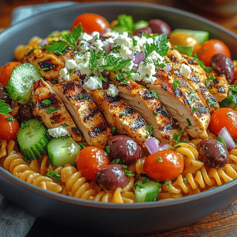 When it comes to vibrant, flavorful dishes that also prioritize health, few cuisines can compete with Mediterranean cuisine. Renowned for its use of fresh ingredients, healthy fats, and aromatic herbs, Mediterranean food not only tempts the taste buds but also supports a balanced lifestyle. One dish that epitomizes this culinary tradition is the Mediterranean Grilled Chicken Greek Pasta Salad. This delightful salad is a feast for the eyes, showcasing a colorful array of ingredients, and it’s a nutritious meal option suitable for any occasion—from family dinners to potlucks.
