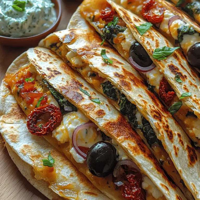 To create the perfect Mediterranean Quesadilla, you'll want to assemble a variety of key ingredients that not only enhance the flavor but also contribute to the overall nutritional profile of the dish. Each ingredient plays a crucial role in delivering the best taste and texture. Let’s explore these ingredients in detail.