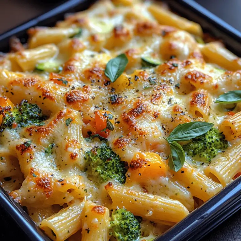 If you’re searching for a dish that marries comfort food with healthy eating, look no further than the Creamy Alfredo Veggie Bake. This delightful casserole combines the rich, creamy goodness of Alfredo sauce with a colorful medley of fresh vegetables, creating a dish that is as appealing to the palate as it is to the eye. Whether you’re feeding a family or hosting a gathering, this recipe is sure to impress with its balance of flavors and textures.