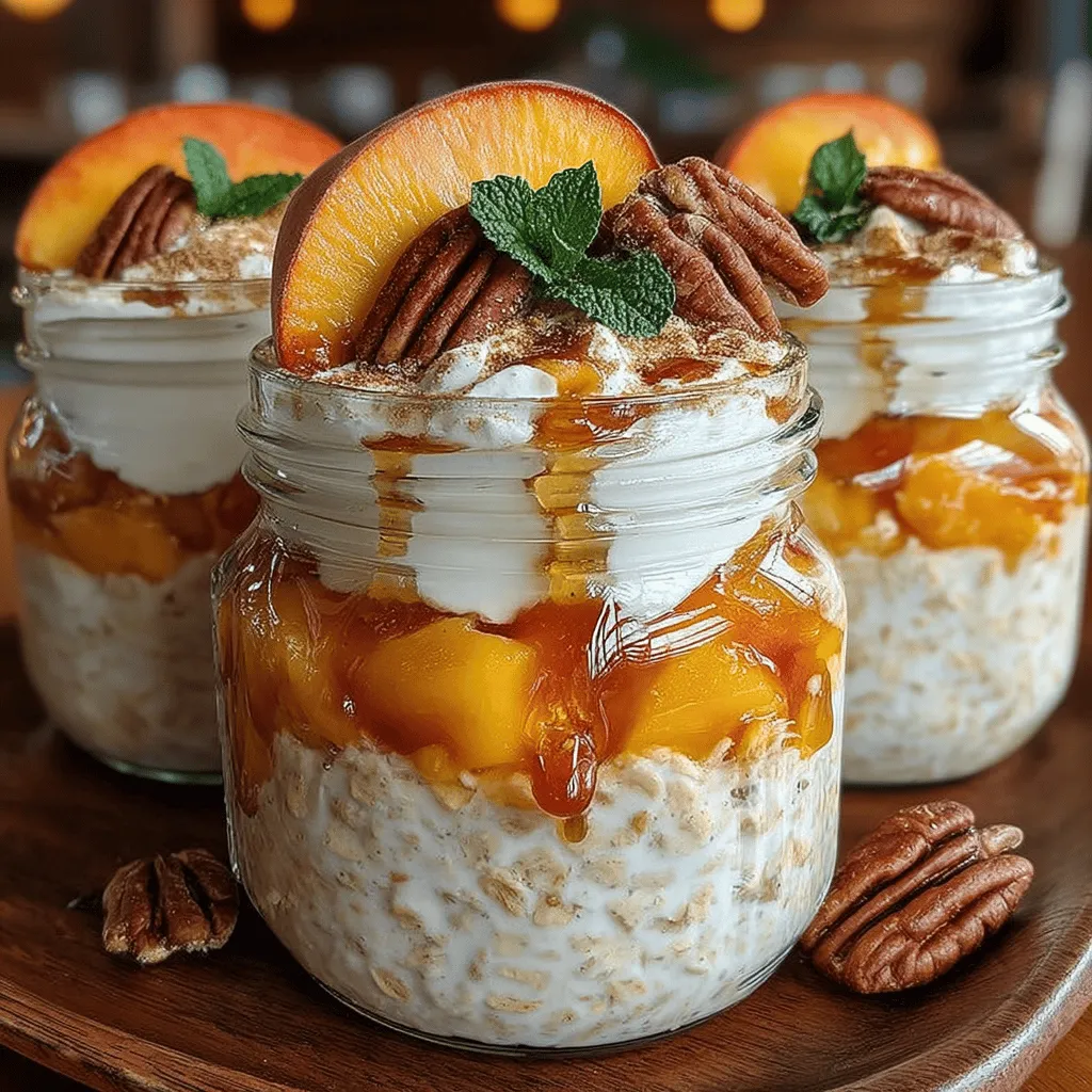 Adding nuts to your Easy Peach Pie Overnight Oats not only enhances the texture with delightful crunchiness but also packs a nutritional punch. Nuts are rich in healthy fats, which are essential for heart health and overall well-being. These fats help lower bad cholesterol levels and provide a source of sustained energy throughout the day. Additionally, nuts contain protein, fiber, vitamins, and minerals that contribute to your daily nutritional needs. Incorporating a variety of nuts can also introduce different flavors and textures, making your overnight oats even more exciting.