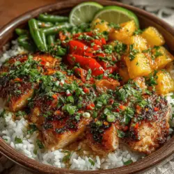 Tropical Sunshine Grilled Chicken Pineapple Rice Bowls
