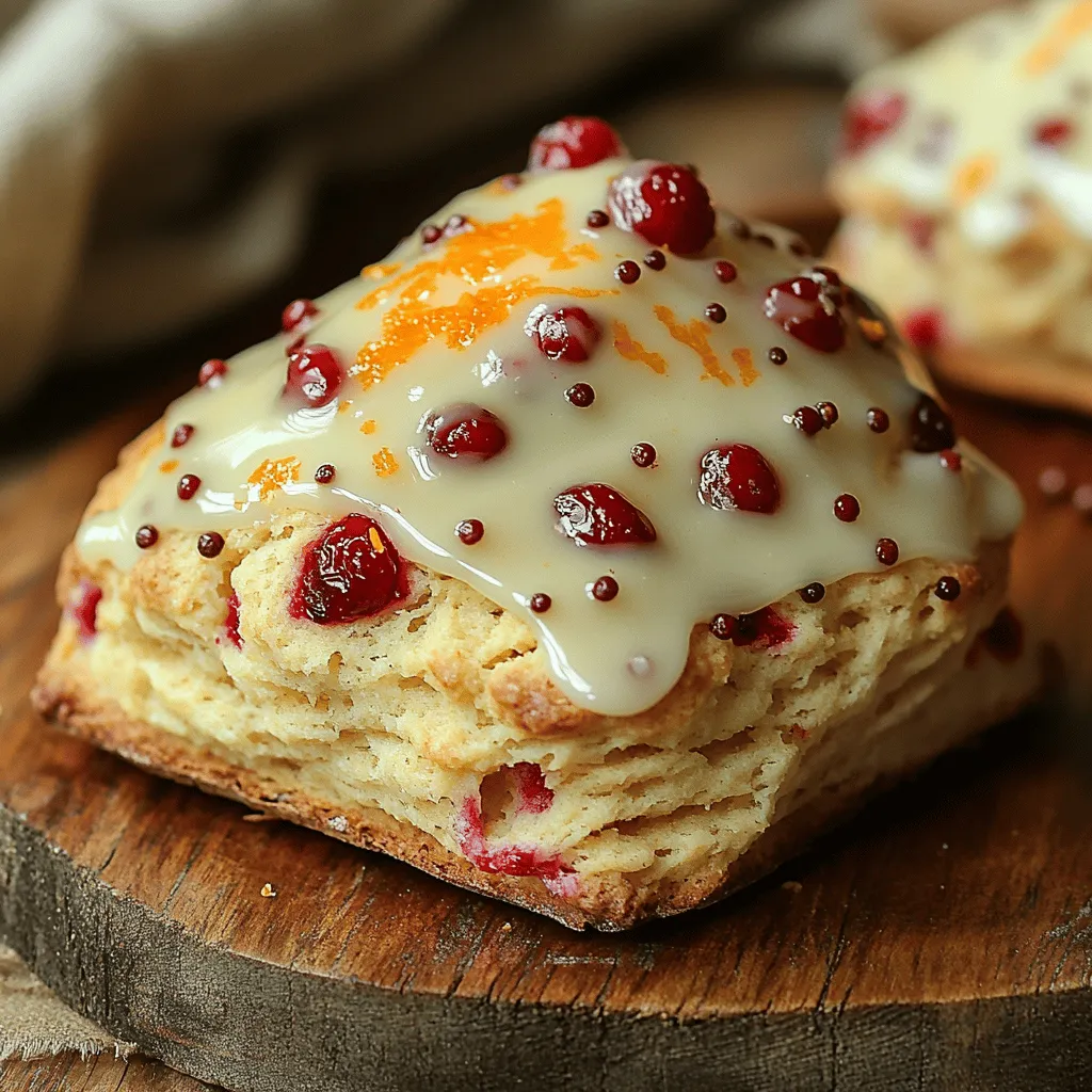 Sweet cranberry orange scones are a delightful treat that perfectly captures the essence of the holiday season and the bright flavors of citrus. This recipe is a modern take on a classic British scone, showcasing the sweet-tart flavor of cranberries balanced with the zesty aroma of fresh oranges. The origins of scones can be traced back to Scotland in the 1500s, where they were initially made with oats and baked on a griddle. Over the years, they have evolved into various forms, often incorporating fruits, nuts, and spices.