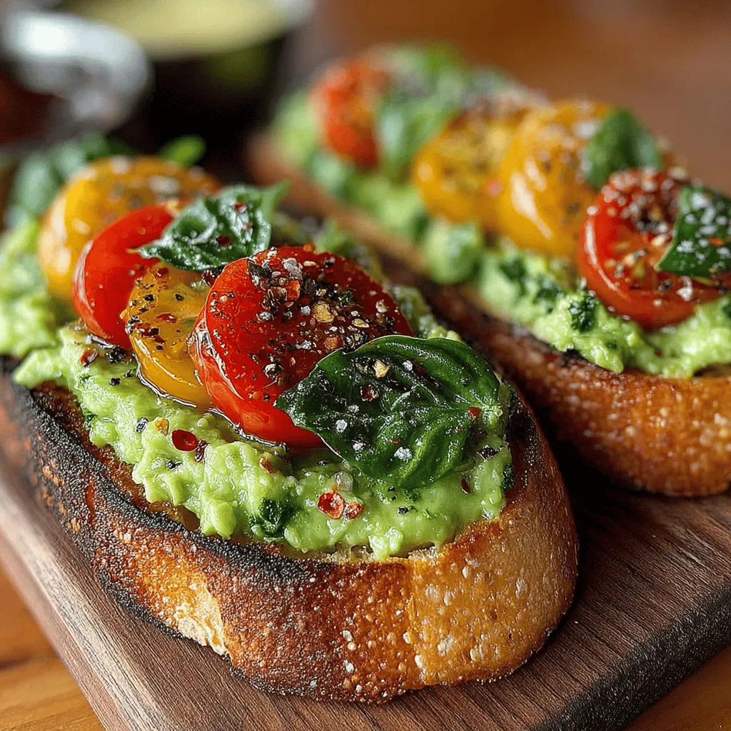 In recent years, avocado toast has surged in popularity, becoming a staple in modern cuisine and a favorite among health-conscious food enthusiasts. This simple yet sophisticated dish has transformed from a trendy café offering into a household favorite, revered for its versatility and delightful flavors. Avocado Bliss on Tomato Toast takes this beloved classic to new heights by combining creamy avocado with the bright, fresh taste of ripe tomatoes. This pairing not only creates a beautiful visual presentation but also offers a satisfying balance of textures and flavors that is hard to resist.