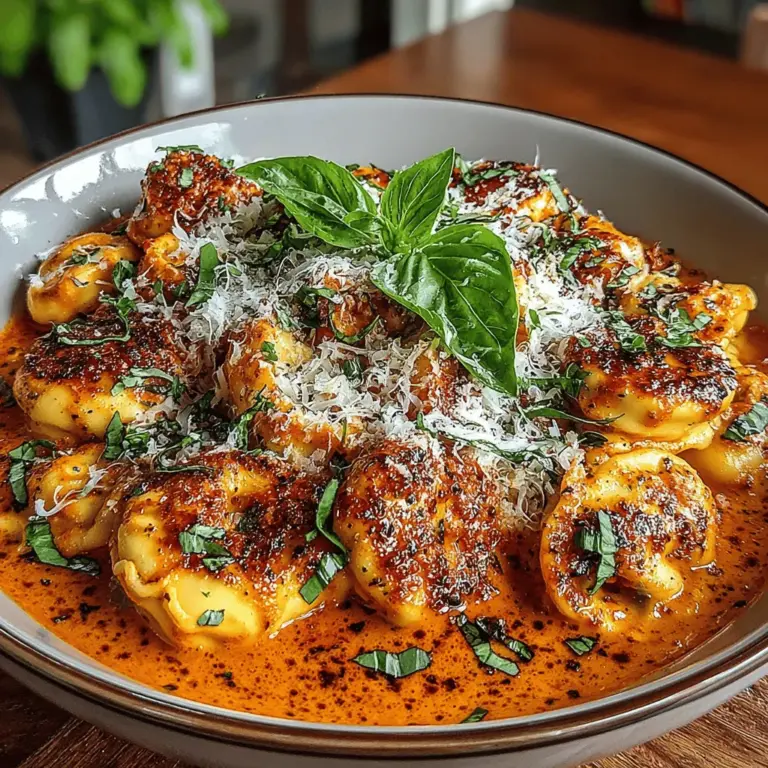 When it comes to pasta dishes that deliver on both flavor and comfort, Creamy Roasted Red Pepper Tortellini stands out as a delightful option. This dish combines the rich creaminess of a sauce with the smoky, sweet notes of roasted red peppers, creating an experience that is both indulgent and satisfying. The tortellini, with its tender dough encasing a savory filling, serves as the perfect vessel for this luscious sauce, making it a beloved choice for pasta lovers everywhere.